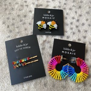 ☀️ Hildie & Jo Earrings and hair pins 🌈